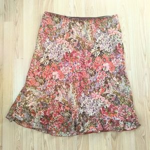 Floral 90s Midi Skirt